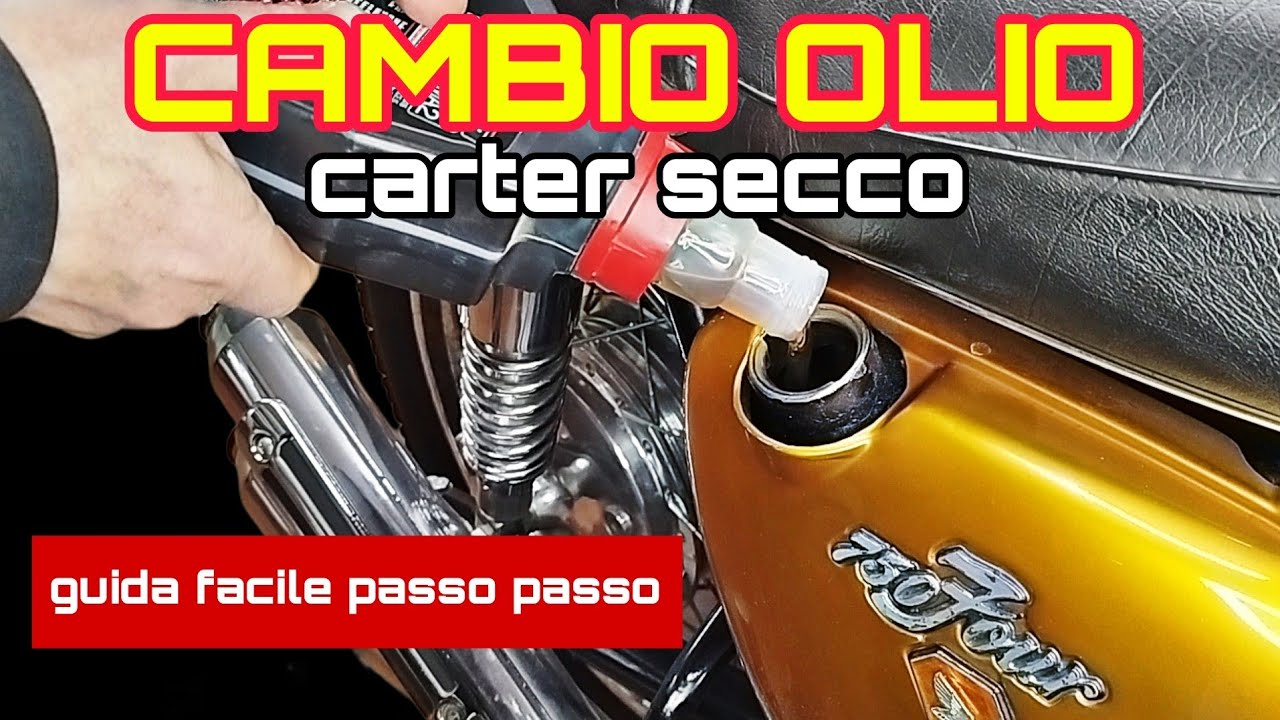 Come Cambiare l'olio su un Motore a Carter Secco HONDA FOUR 750 del 1972-Guida Completa Passo Passo