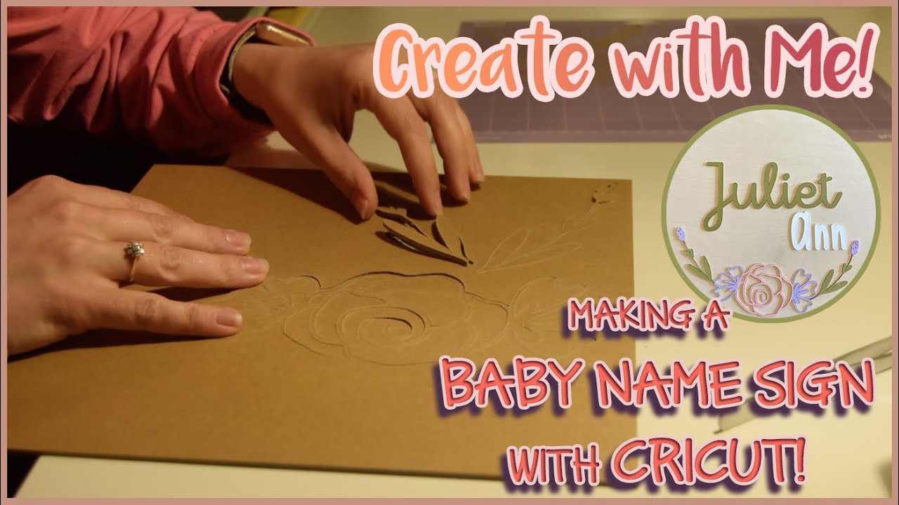 DIY // CRICUT NAME SIGN - Wood Round Nursery Room Sign