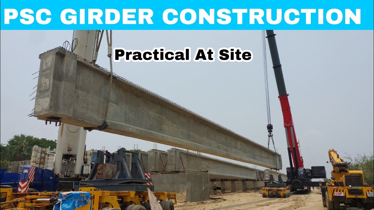 PSC Girder Launching | Major Bridge |Construction Step By Step | Full Process Of Psc Girder |