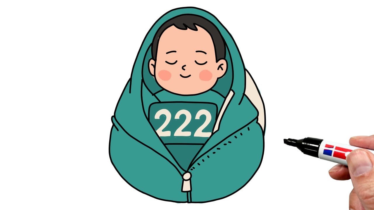 How to Draw Baby 222 From Squid Game