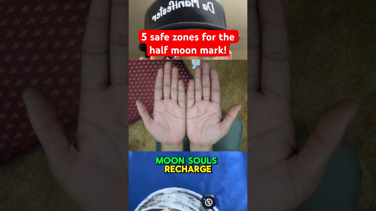5 safe zones on earth for the half moon marked souls! #moon  #palmistry #shorts
