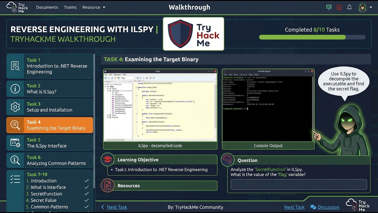 Отладка приложений .NET и поиск конфиденциальной информации с помощью ILSpy | TryHackMe