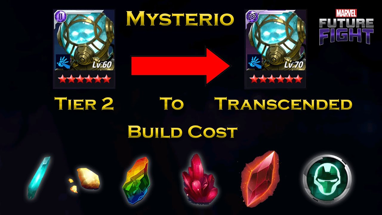 Mysterio Tier 2 To Transcended Potential Cost Information For Beginners - F2P - Marvel Future Fight