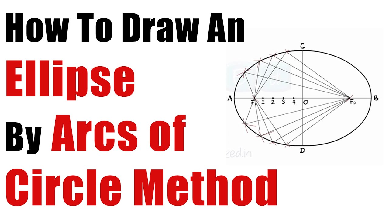 Draw an Ellipse - Arcs Of Circle Method - Engineering Curves - Engineering Drawing