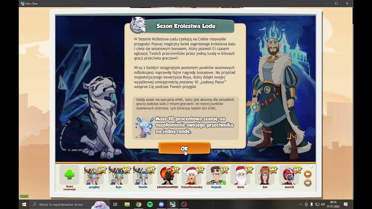 Hero Zero - Nowy Sezon królestwa lodu