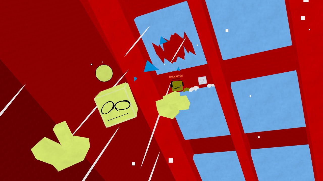 Playing cube bouncers with staff (and members)