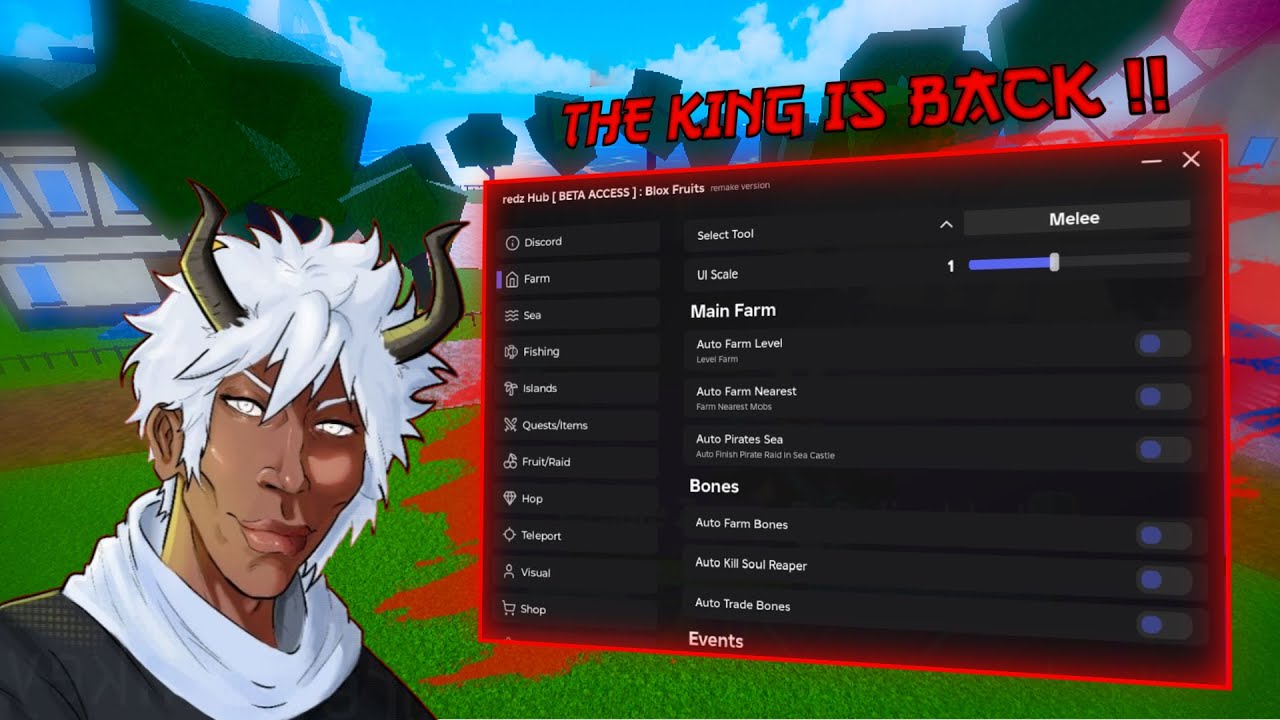 🔥 The King is BACK!- REDZ HUB//No Key!! Auto Farm//Sea Event // Auto Fishing// Race V4 - UUltimatLY