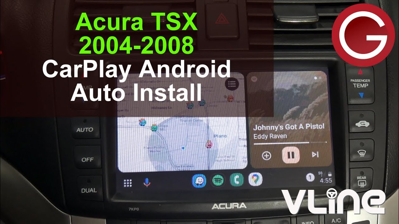 Step-by-step install of CarPlay Android Auto to Acura TSX 2004 2005 2006 2007 2008 | VLine VL2 HON1L