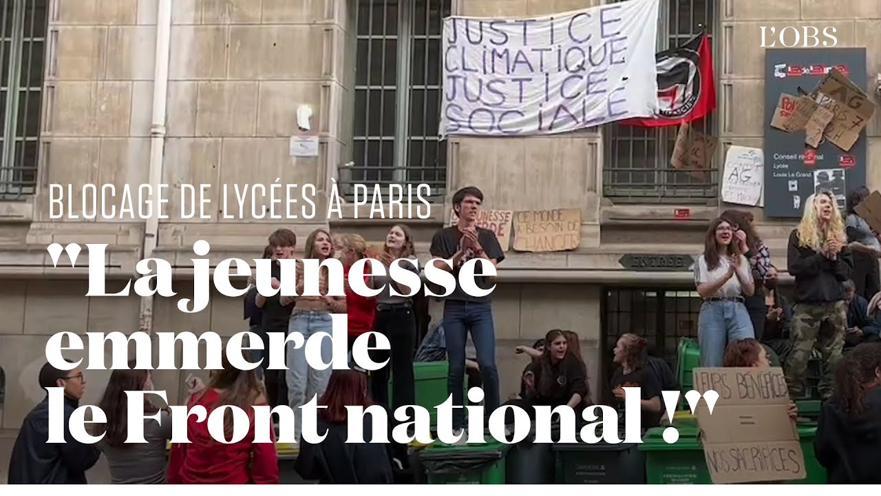 Des élèves bloquent le lycée Louis-le-Grand pour crier leurs revendications avant le second tour