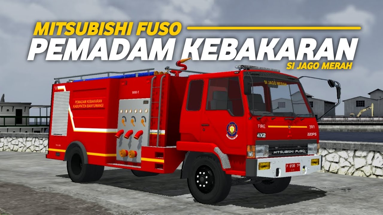 MITSUBISHI FUSO FM 517 HS DAMKAR | Rilis Mod Bussid