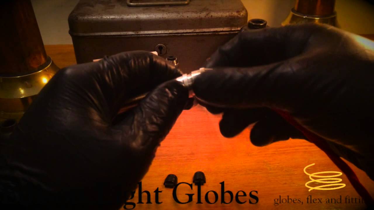 Edison Light Globes - Brass Cord Grip Tutorial