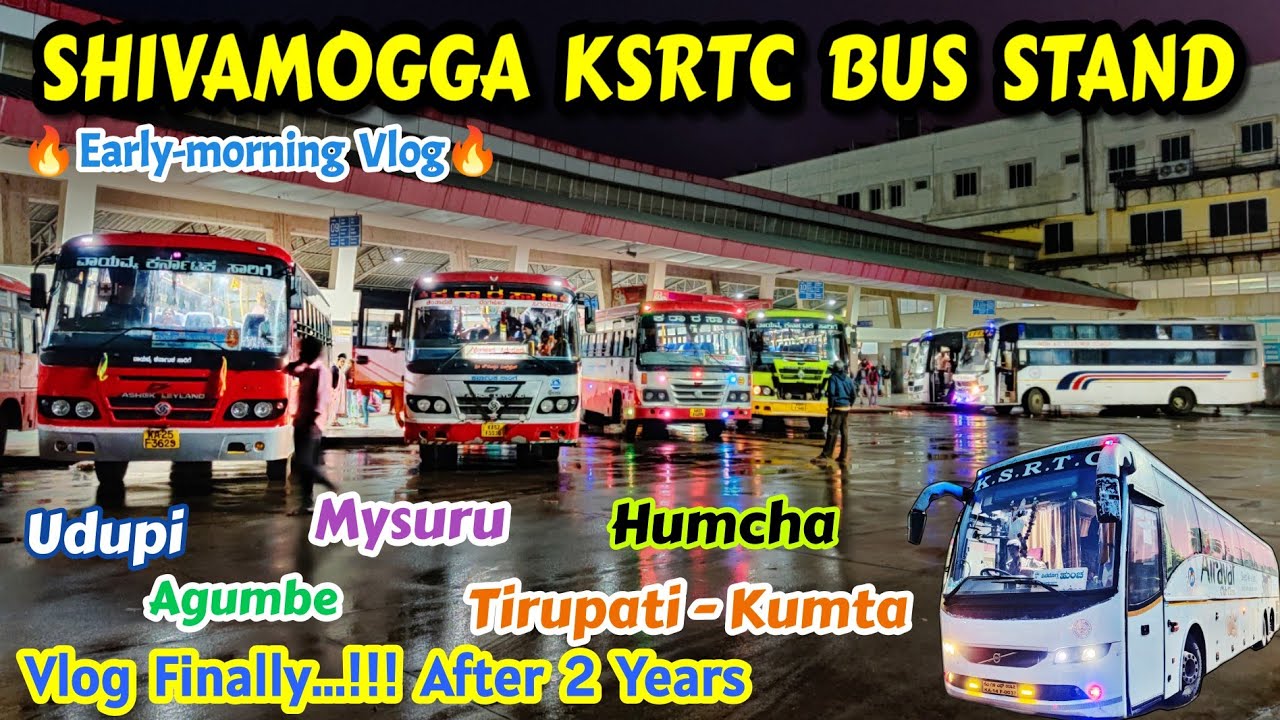 ಶಿವಮೊಗ್ಗ SHIVAMOGGA Early-morning Vlog🔥| Volvo | Udupi, Agumbe , Mysuru #bus #ksrtc #driving #vlog