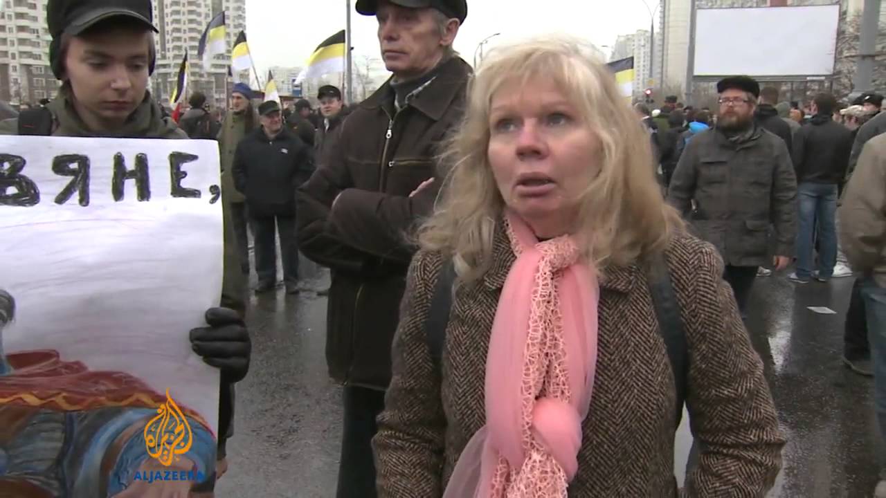 Russian nationalists rally against migrants