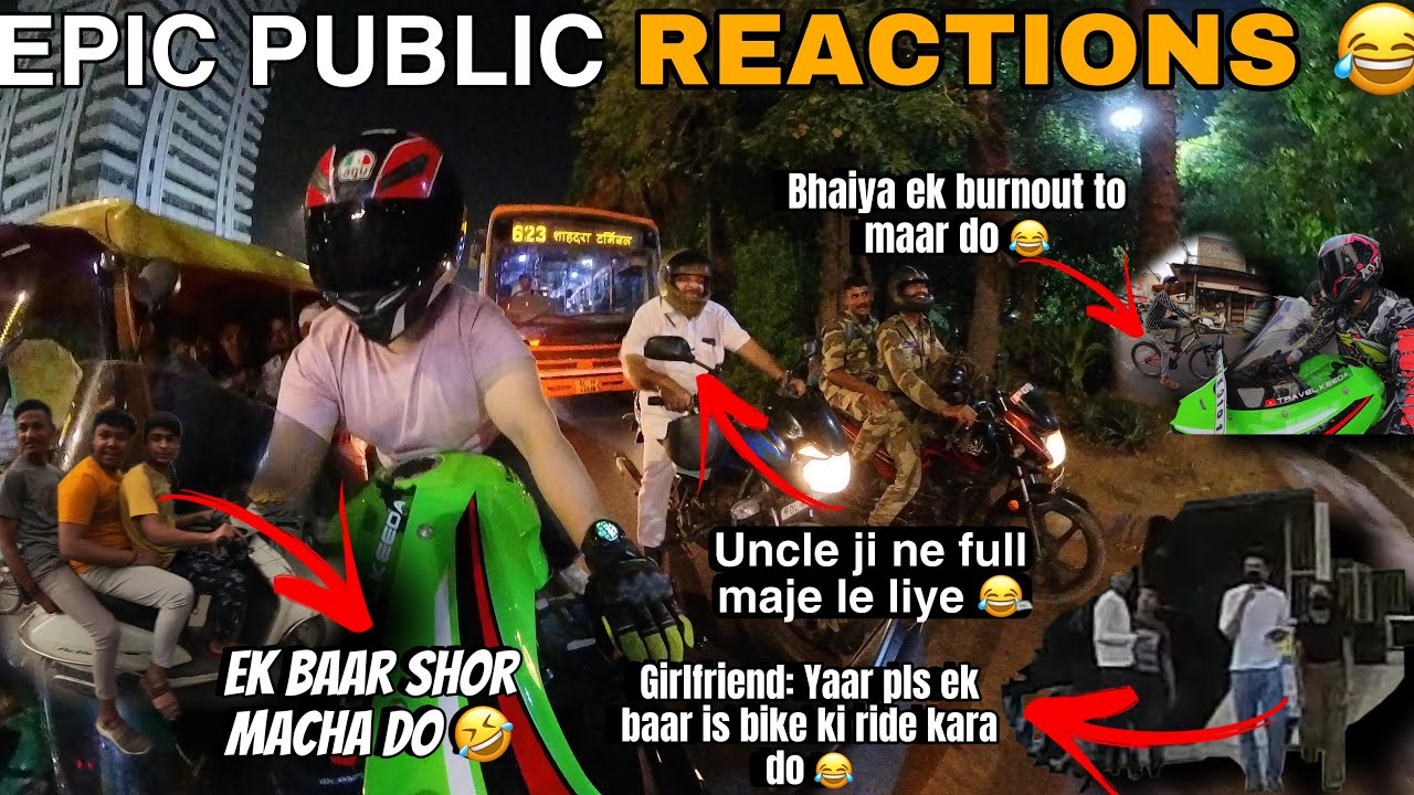 CUTE GIRLS REACTION ON SUPERBIKES| EPIC PUBLIC REACTIONS ON ZX10R| DEDICATED TO PRO RIDER 1000