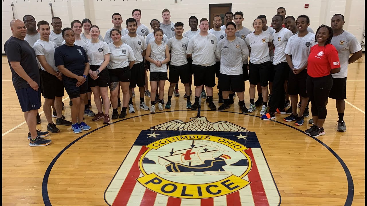 Columbus Police Cadets & Columbus Fire Cadets...Up In Here... PT at the Police Academy!