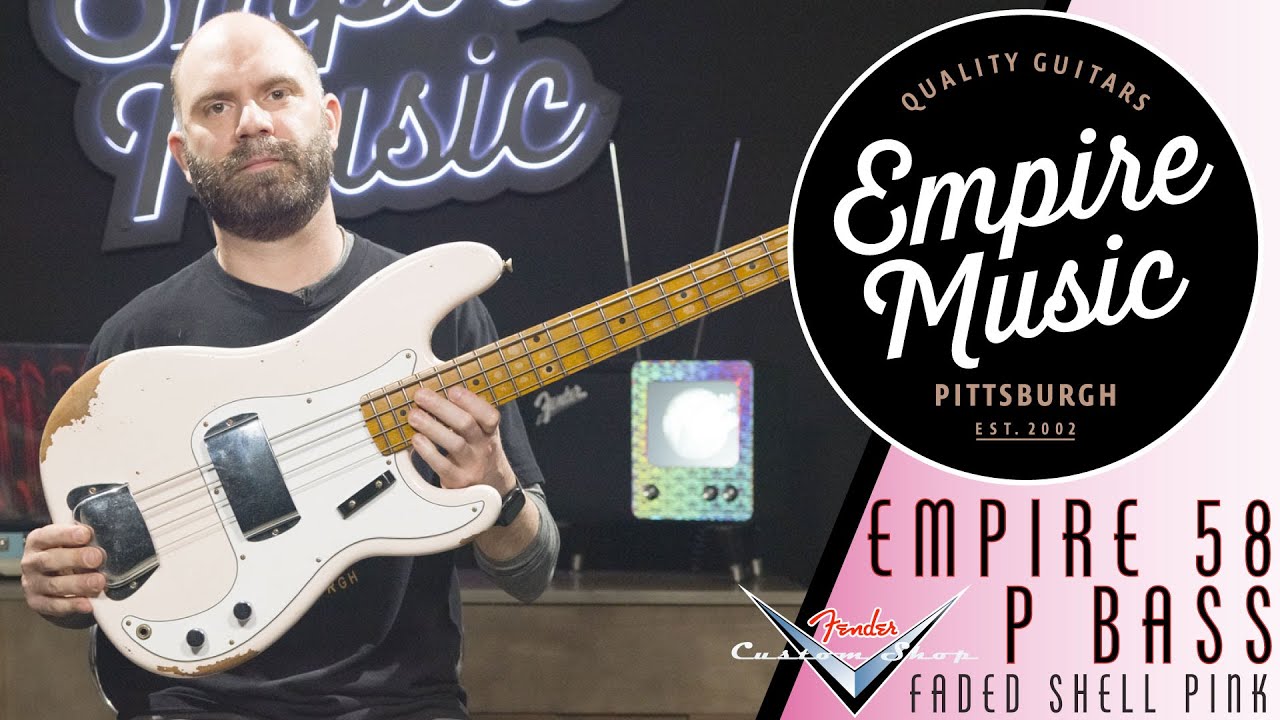 Fender Custom Shop Empire 58 P Bass &mdash; выцветший &laquo;розовый перламутр&raquo; (Faded Shell Pink)