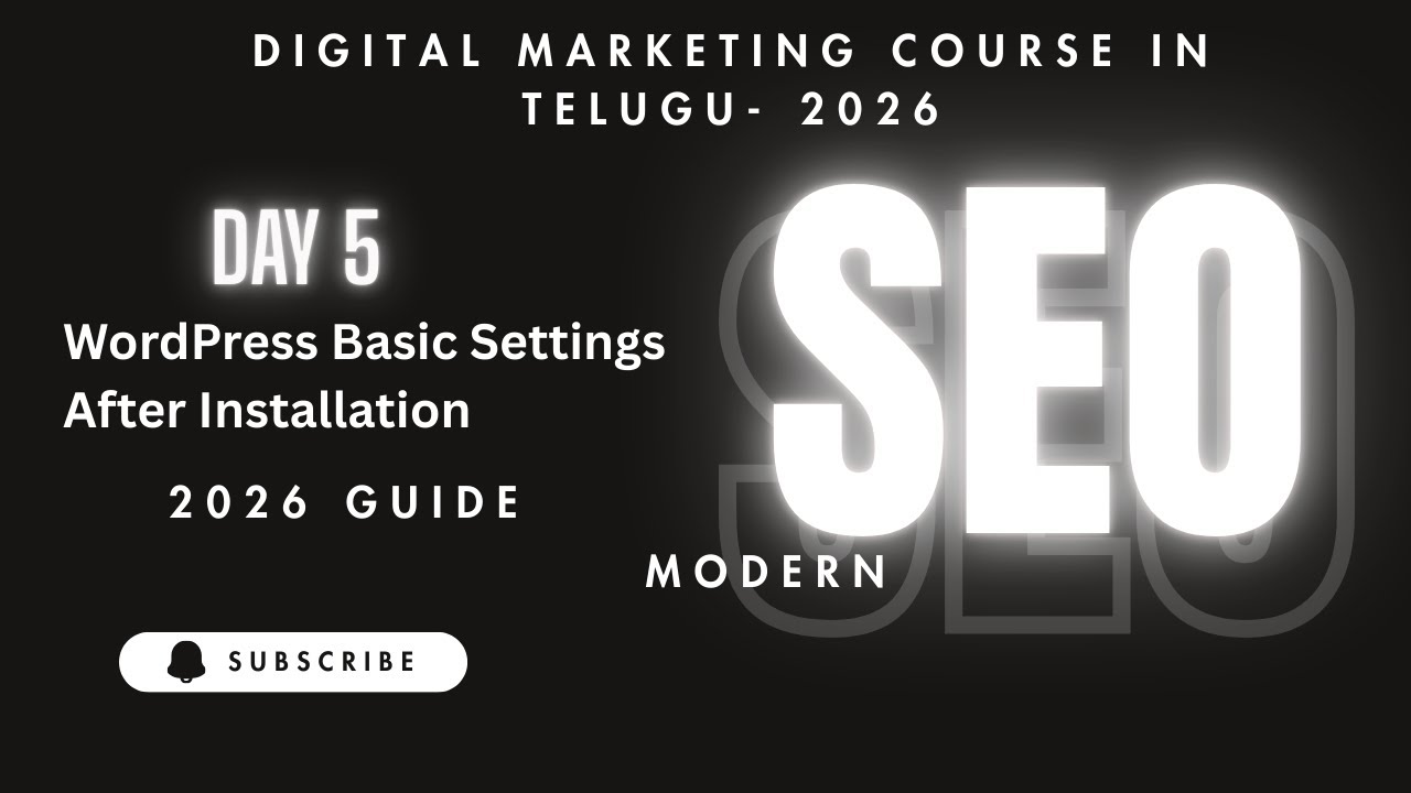 WordPress Basic Settings After Installation | Must Do Setup for Beginners (2026 Guide)