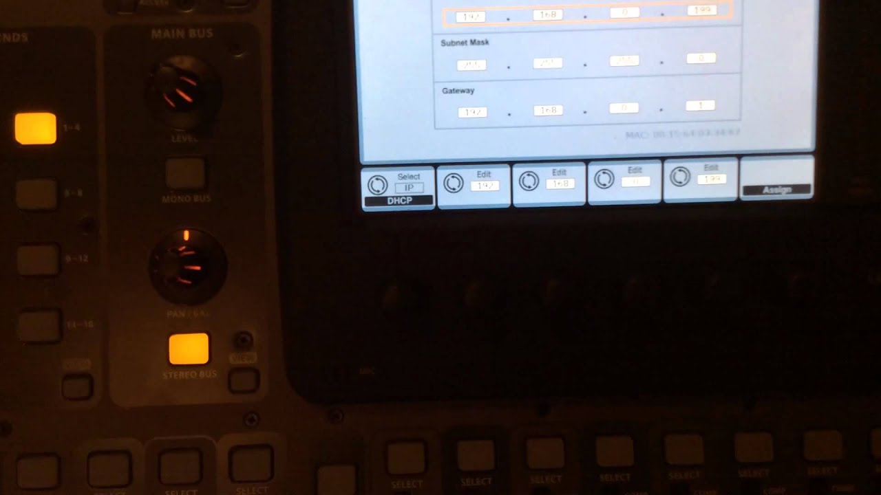 radius Audio Training - Behringer X32 - IP Address