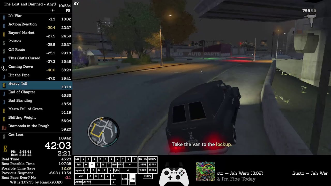 GTA IV: The Lost and Damned Any% speedrun in 1:07:02 [Former World Record]