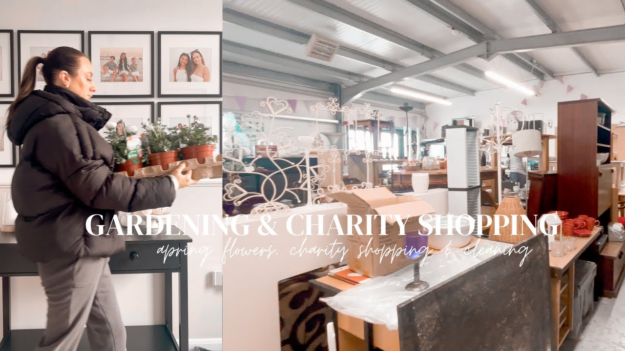 April - new spring flowers, charity shopping + speed cleaning