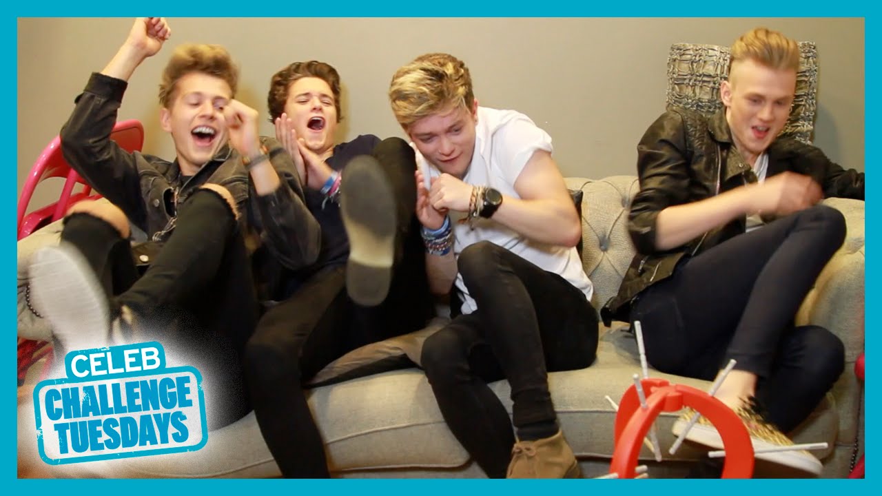 Watch The Vamps play the balloon challenge!