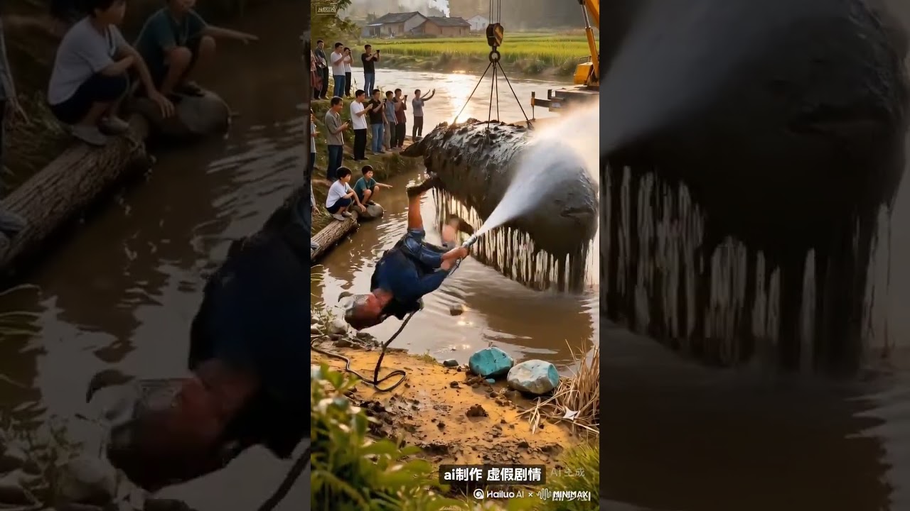 Unexpectedly, magical animals on TikTok, funny, rural life, boo absurd video