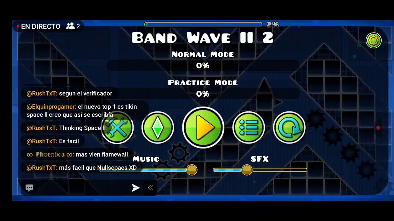 jugando geometry dash en directo