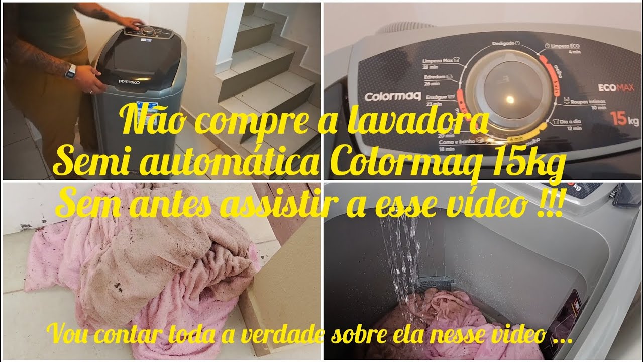 Lavadora Semi Automática Colormaq 15 kg | Me arrependi ? | Testei ela no vídeo 😭