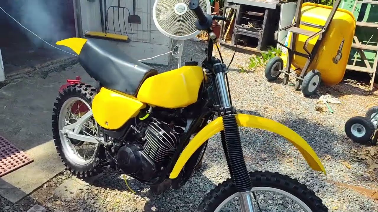 1978 Yamaha YZ400 1st start after rebuild.