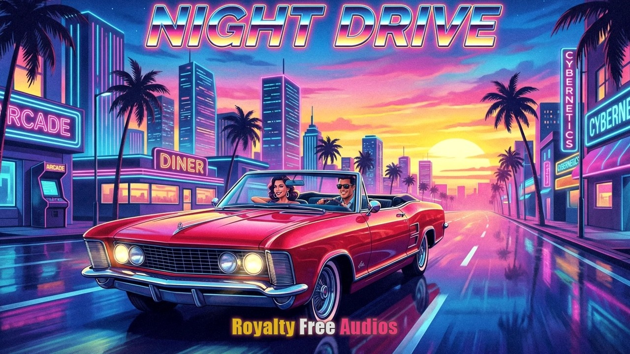 Night Drive - RETROWAVE MUSIC Royalty Free | No Copyright