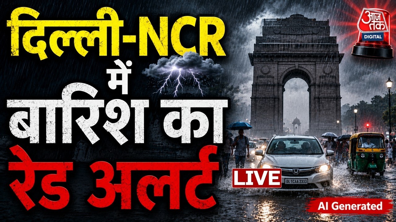 Delhi-NCR Rain Alert LIVE Updates: दिल्ली-NCR में झमाझम बारिश, मौसम विभाग ने जारी किया रेड अलर्ट