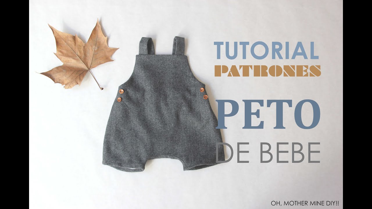 DIY Patrones Peto de Bebé (tutorial paso a paso)
