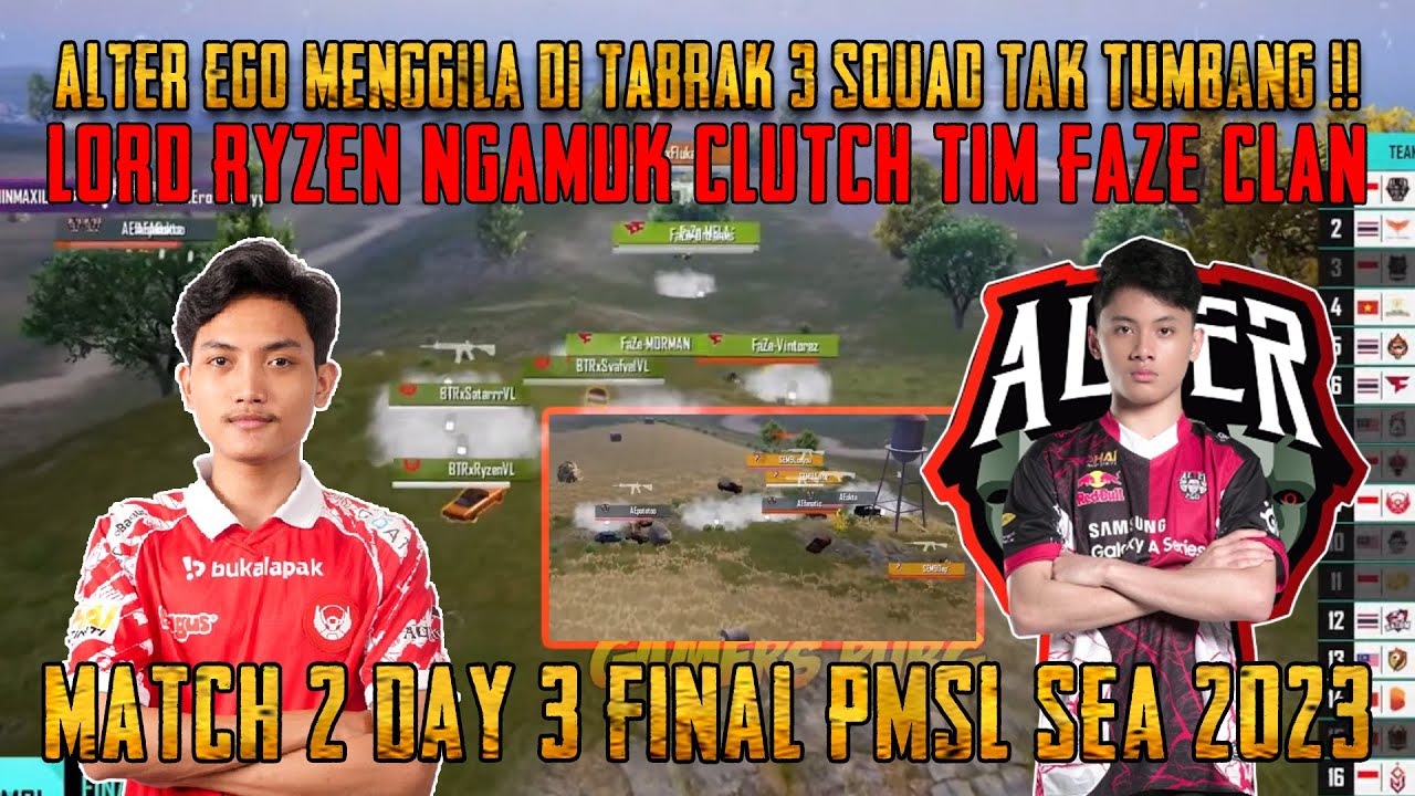 Alter Ego Menggila Defend 3 Squad Yang Nabrak! Lord Ryzen Clutch Tim Faze | Final PMSL Sea 2023