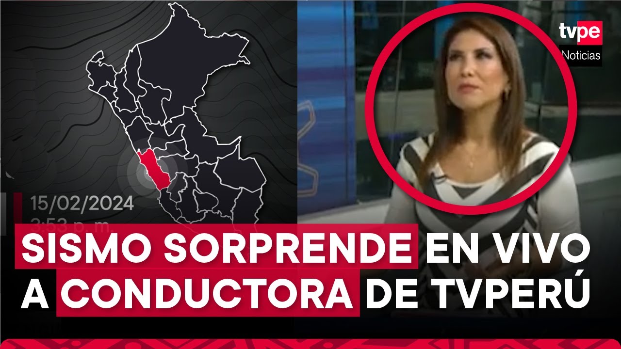 La calmada reacción de conductora de TVPerú Noticias durante el fuerte en sismo en Lima