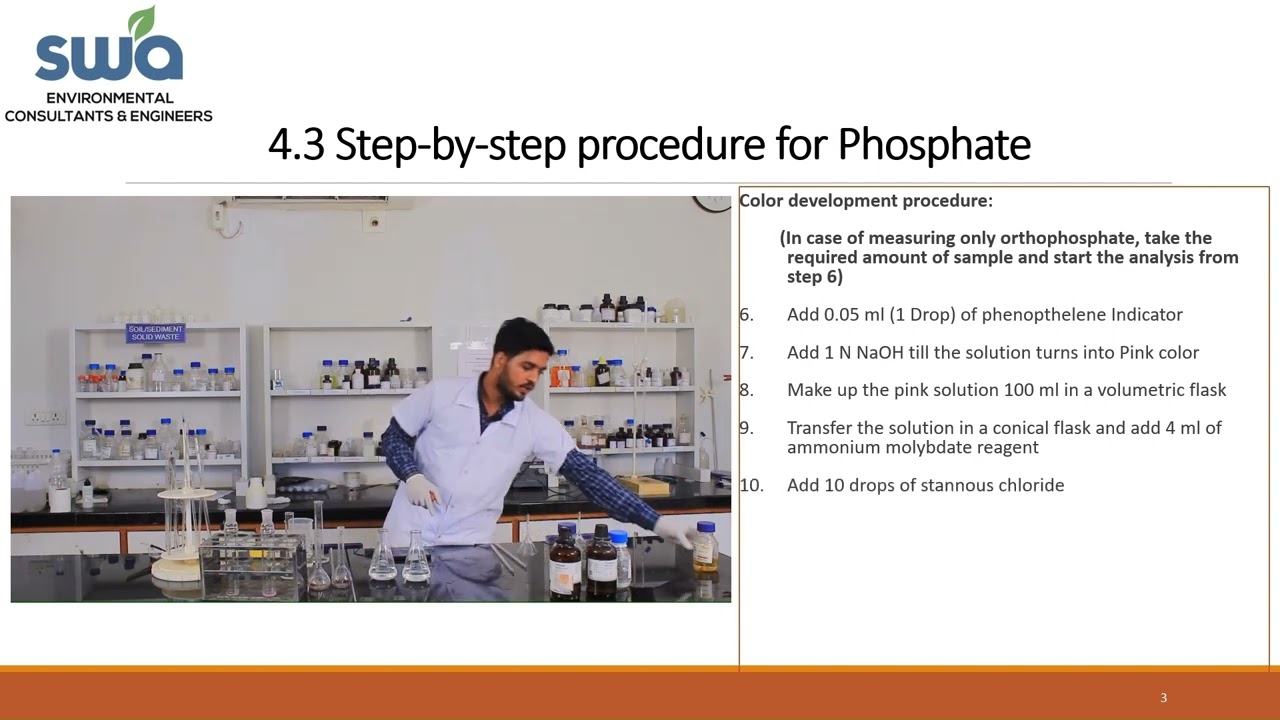 Analysis of Ortho-Phosphate and Total Phosphorus| Wastewater Quality Testing Lecture Series-1| Lec 4