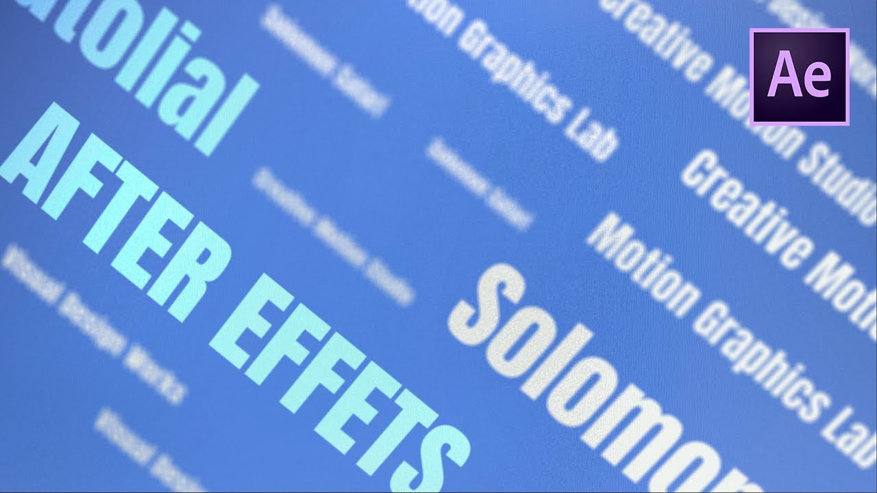 【After Effectsチュートリアル】クールテキストアニメーション
