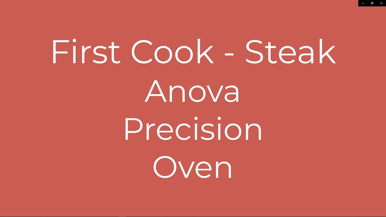 Anova Precision Oven - First Cook - Steak