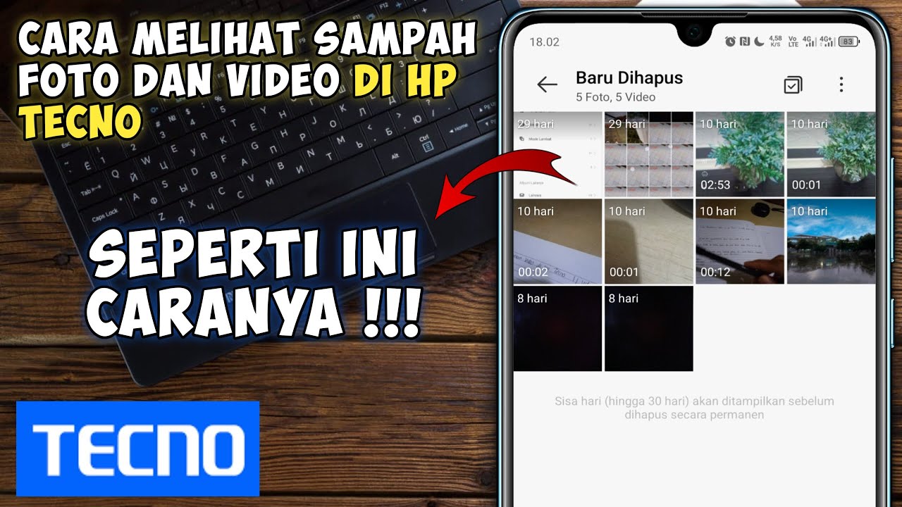 Cara Melihat Sampah Foto dan Video Di Hp Tecno