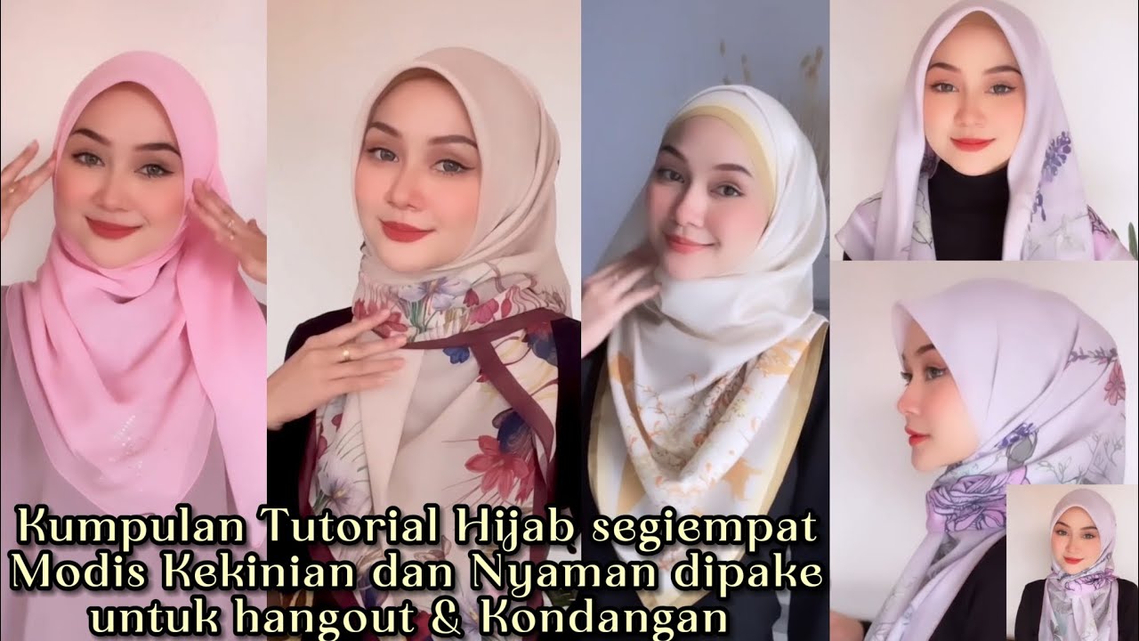 Kumpulan Tutorial Hijab Segi Empat Menutup Dada Simple untuk Kondangan | Trending Shawl Design 2025