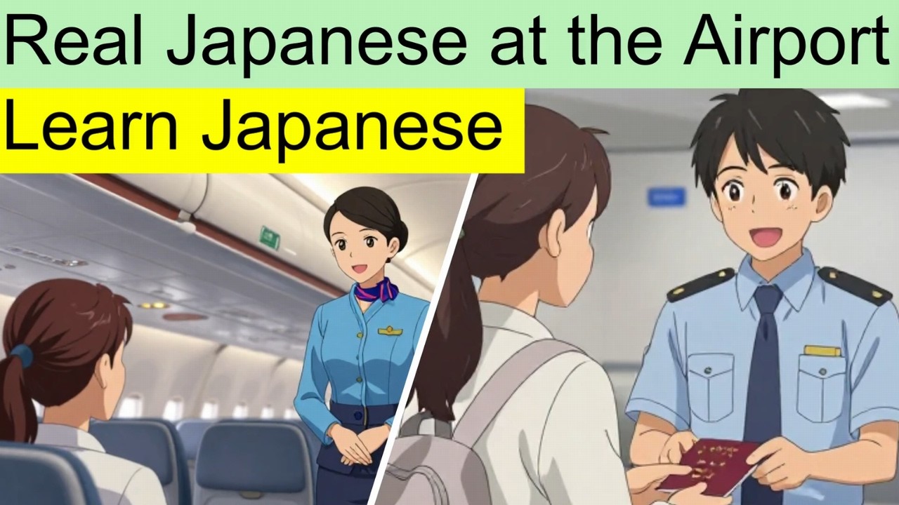 Learn Japanese at the Airport ✈️ Travel Japanese Phrases | Check-in, Immigration, Customs (N5–N3)