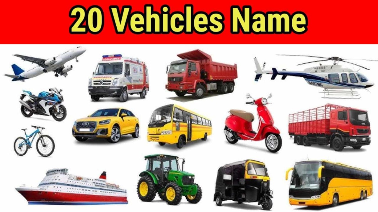 Vehicle Names for Kids | Transport Vehicles for Kids | Educational Vehicle Video