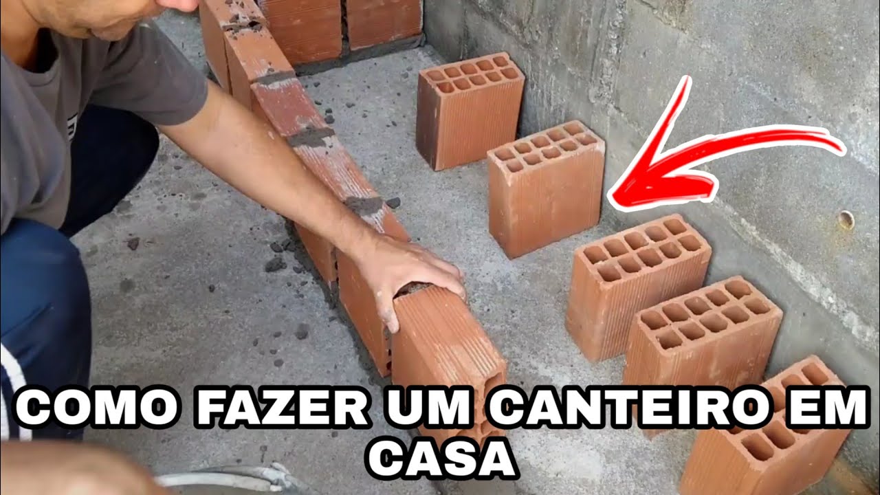 COMO FAZER UM CANTEIRO SOBRE PISO DE CIMENTO /MINI HORTA