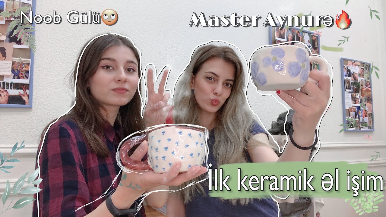 ÖZ ƏLLƏRİMLƏ FİNCAN DÜZƏLTDİM 🍵/  Aynurə ilə keramika dərsi ✨  / Lavinia Studio 🌿