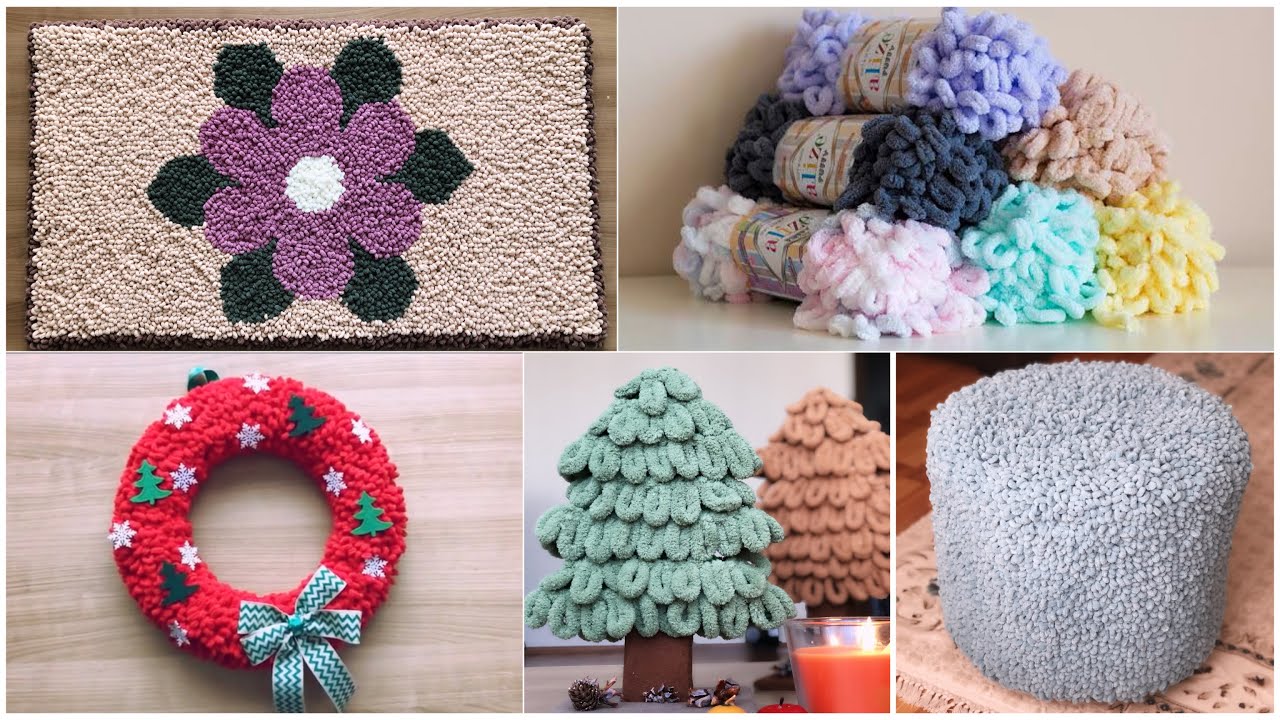 Alize Puffy İp ile Yapabileceğiniz 4 En iyi fikir / 4 Best DIY Ideas With Alize Puffy Yarn