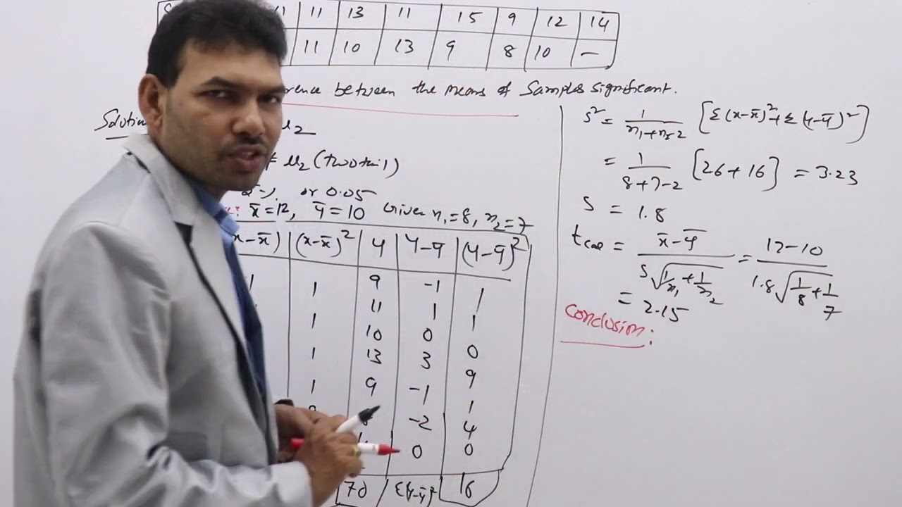 t-тест на разницу средних значений @VATAMBEDUSRAVANKUMAR