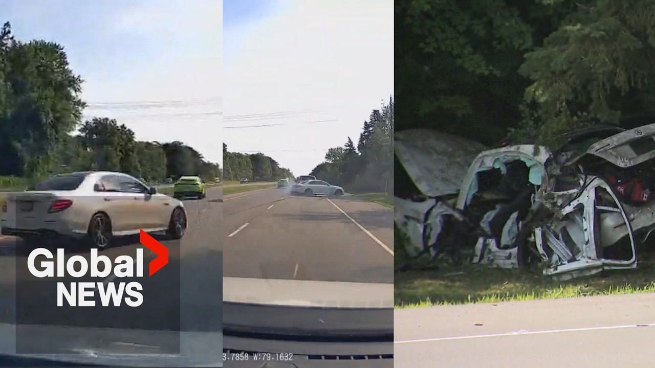 4 people injured after high-speed race in Scarborough leads to dramatic crash
