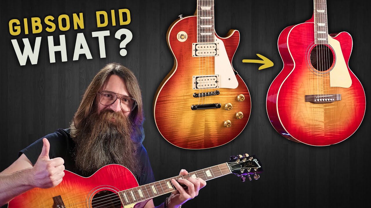 Les Paul… Goes ACOUSTIC?  Introducing the all new Gibson Les Paul Parlor Acoustic Guitar!