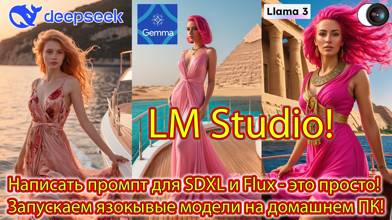 LM Studio - Написать промпт для SDXL и Flux - это просто! Запускаем язокывые модели на домашнем ПК!