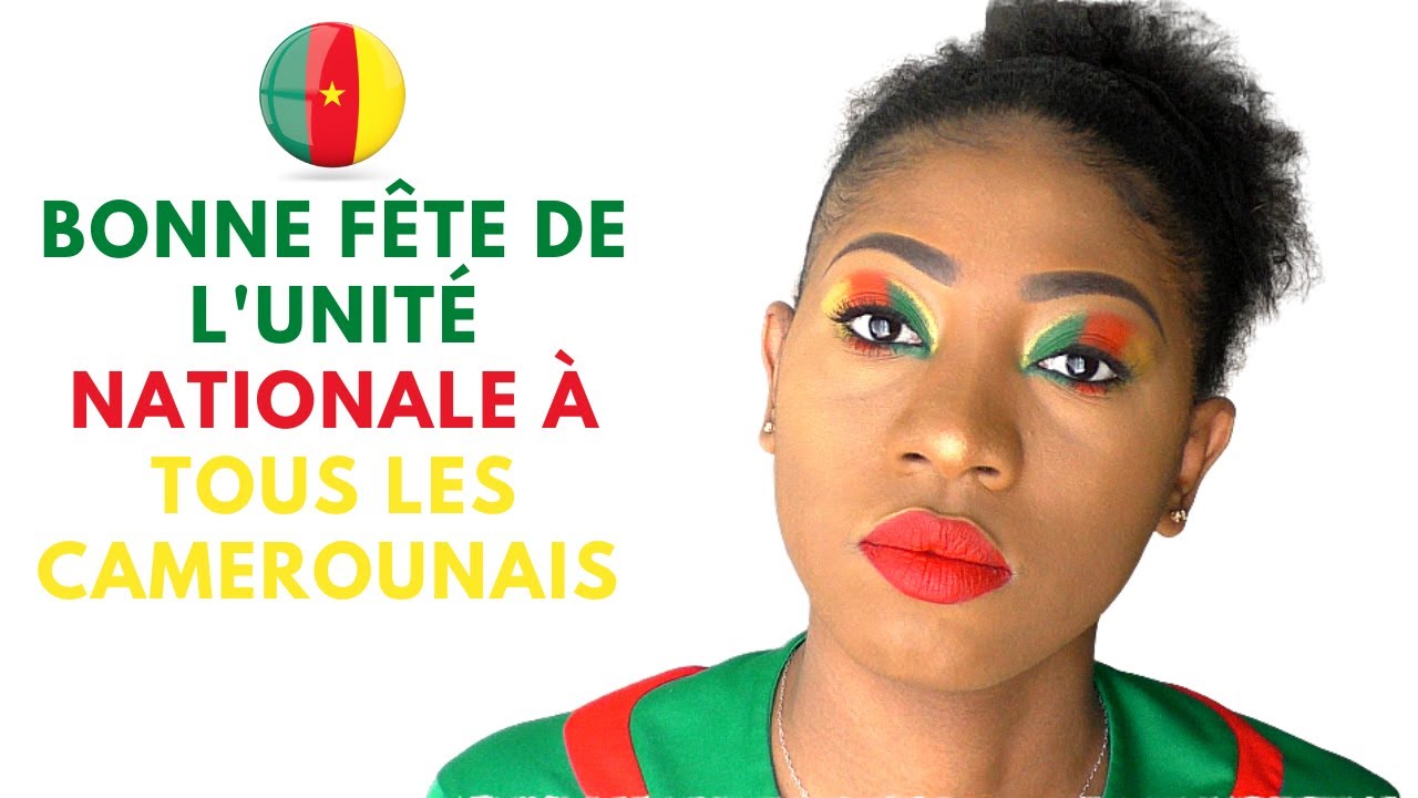 Maquillage inspiré du drapeau camerounais