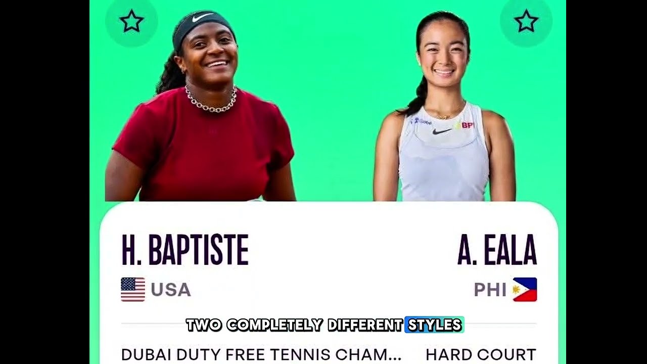 ALEX EALA WON against BAPTISTE in 3 Sets Before! Can She Do It Again? #wta #dubai 